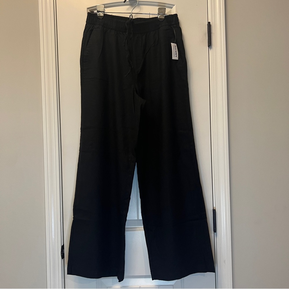 Wide-leg linen style pants
